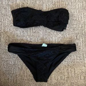 black lacy bikini